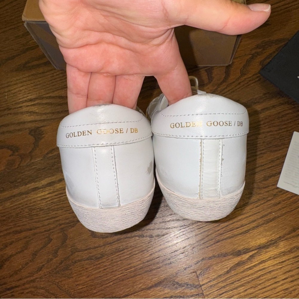 New Size 40 Golden Goose Superstar Sneakers White Leather Pink Mink Fur - Picture 7 of 13